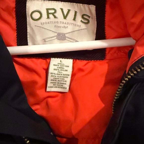 Orvis Navy Jacket with Red Lining - Picture 3 of 5